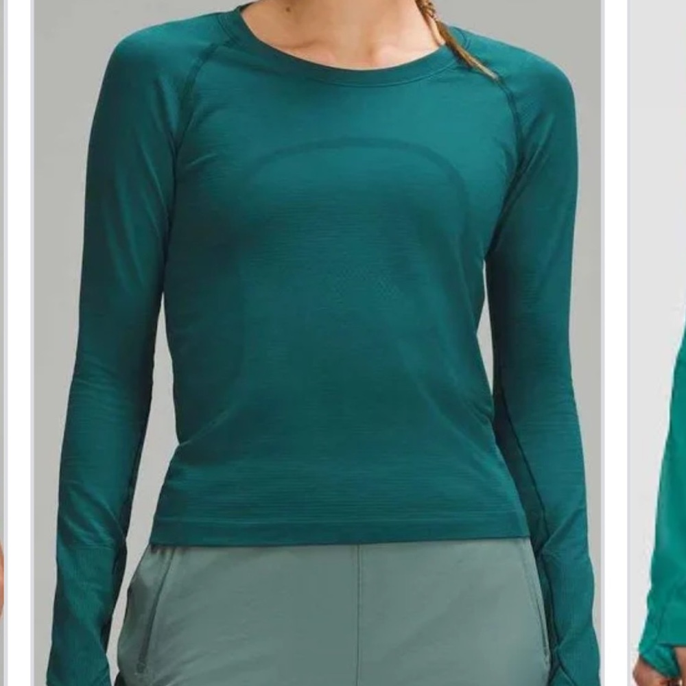 Lululemon Swiftly Tech Long Sleeve Top In Dark Turquoise Women’s Size S/M